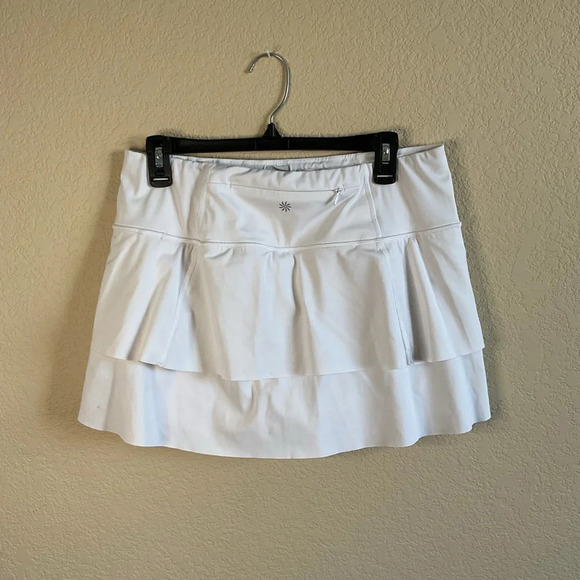 Athleta Womens White Athletic Tennis Skort Golf Activewear Size Medium - Picture 2 of 6